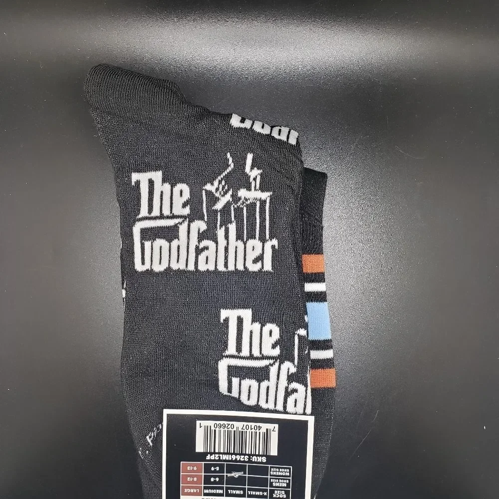 The Godfather crew socks 2 pairs Mafia boss socks